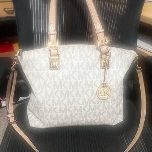 Michael Kors Beige and Tan Tote Bag
